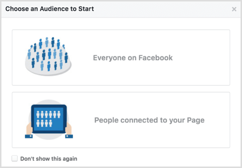 Facebook Audience Insights odabire publiku za početak