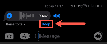 iphone zadržati primljenu audio poruku