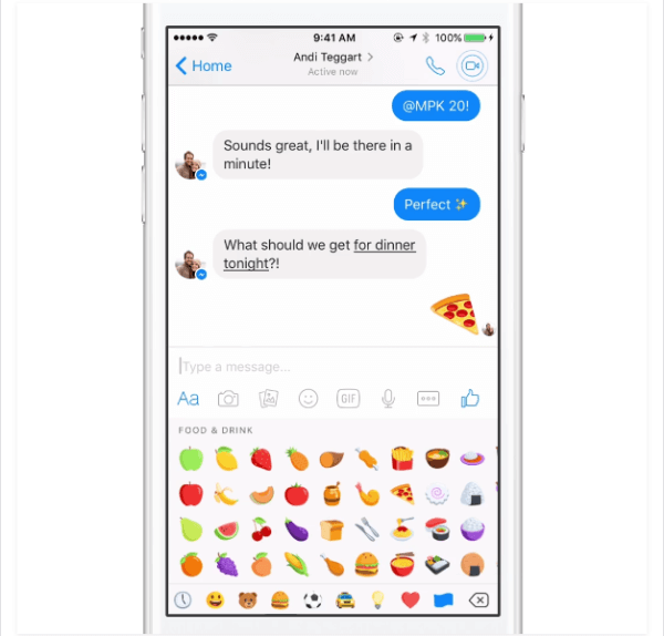 promjena veličine emojija facebook messenger