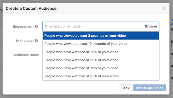 Ciljajte ljude prema tome koliko su vašeg videozapisa gledali.