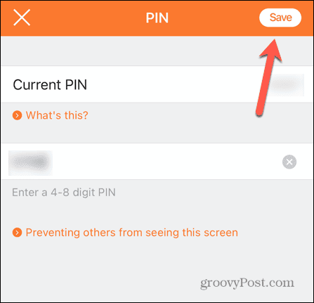 prekidač spremi mobilni pin