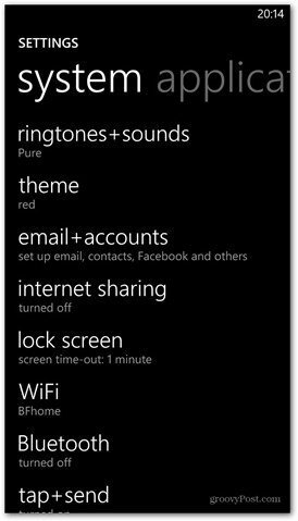 Windows Phone 8 prilagodite postavke zaključanog zaslona