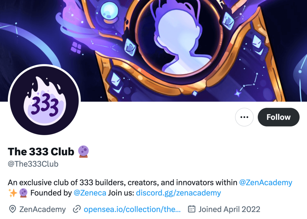 zen-academy-333-club-twitter-račun