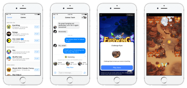 Facebook je pokrenuo Instant Games, novo HTML5 iskustvo igranja više platformi, na Messengeru i Facebook News Feedu za mobilne uređaje i za web.