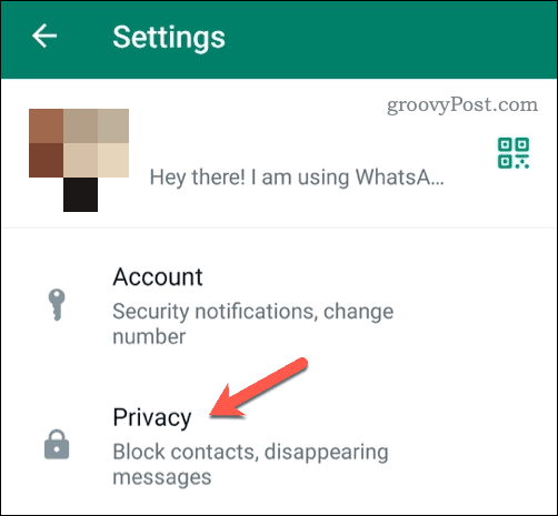 Otvorite postavke privatnosti za Android