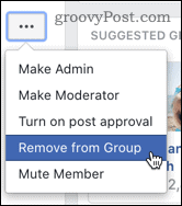 Facebook ukloni člana grupe