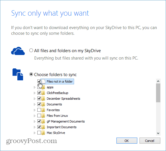 Kako sinkronizirati određene mape iz SkyDrive-a na vaše računalo