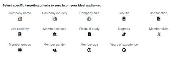 U svoju LinkedIn kampanju možete dodati daljnje opcije ciljanja.