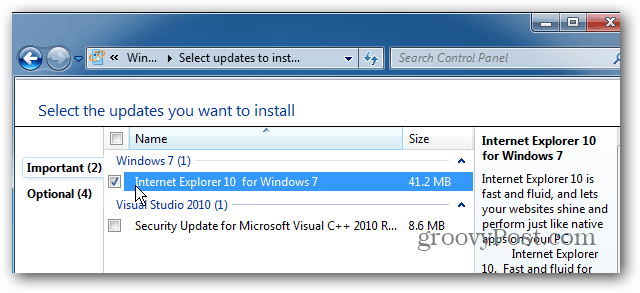 Kako vratiti natrag na Internet Explorer 9 iz preglednika Internet Explorer 10 za Windows 7