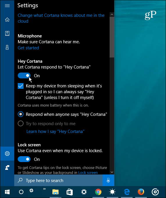 omogućiti hej Cortana
