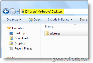 Put za radnu površinu sustava Windows Explorer