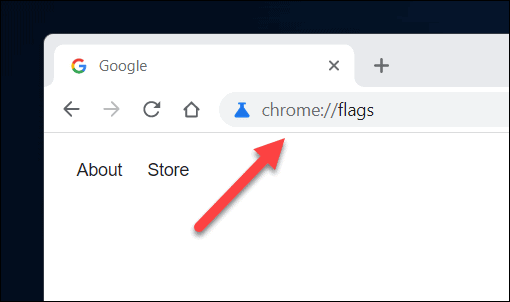 Pristupanje izborniku Chrome Flags
