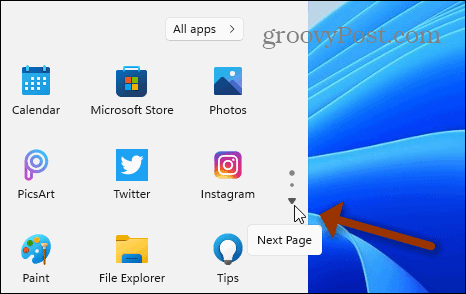 Sljedeća stranica Pokrenite Windows 11