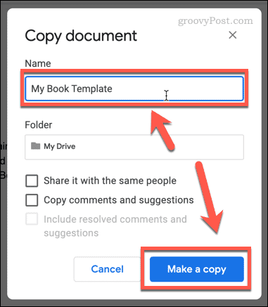 napravite kopiju dokumenta u google dokumentima