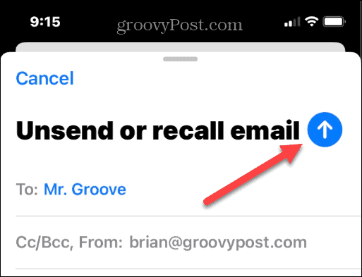 Poništi slanje e-pošte na iPhoneu ili iPadu