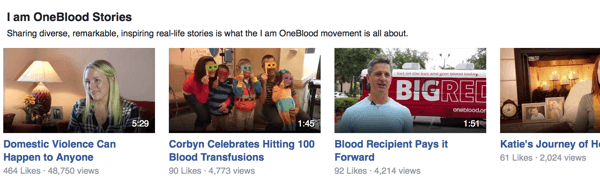 oneblood facebook videozapisi