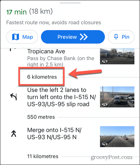 google karte udaljenosti u km