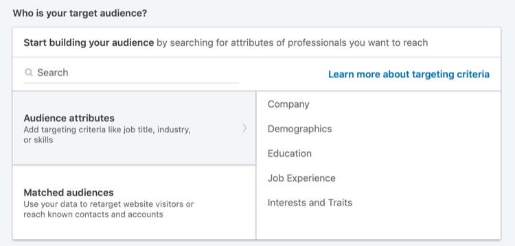 Tko je vaša ciljana publika u LinkedIn Campaign Manageru