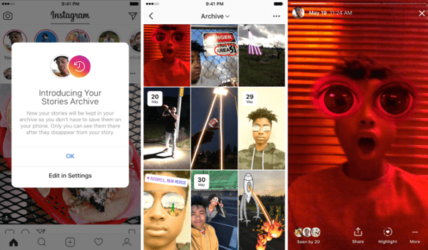 Instagramova nova Arhiva priča automatski sprema priče koje su istekle u privatni dio profila.