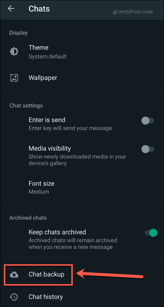 sigurnosna kopija chata za WhatsApp