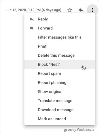 Blokiranje u Gmailu