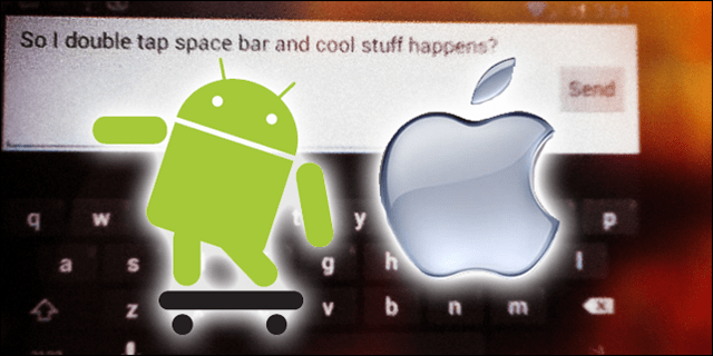 Android i iPhone automatski razdoblja nakon rečenice s dvostrukim dodirom prostora