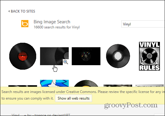 Pretraživanje slika Bing