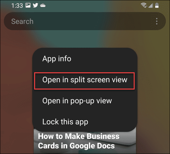 kako podijeliti ekran na androidu