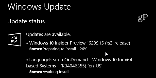 Kumulativno ažuriranje za Windows 10 Build 16299-15