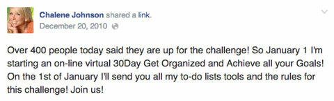 chalene johnson 30-dnevni izazov facebook post
