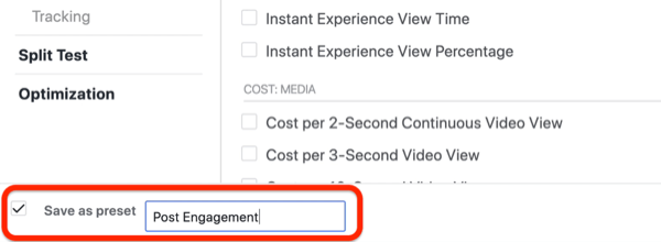 izradite prilagođeno izvješće o napretku potencijalnih klijenata u Facebook Ads Manageru, korak 5