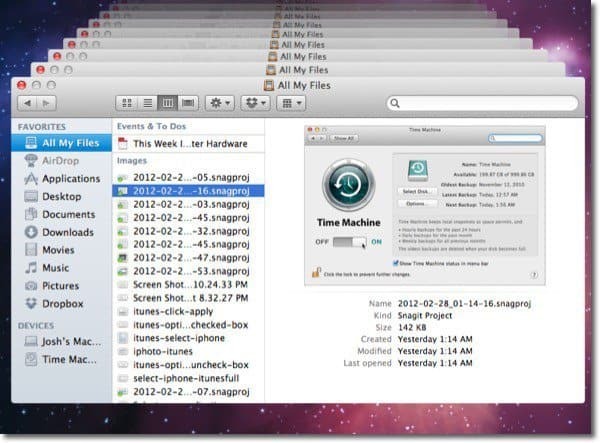 OS X vremenski stroj