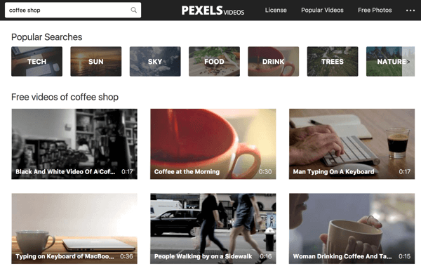 Pexels Videos olakšava pretraživanje ključnih riječi po video zapisima.
