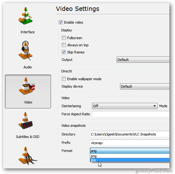 Postavke VLC prefence