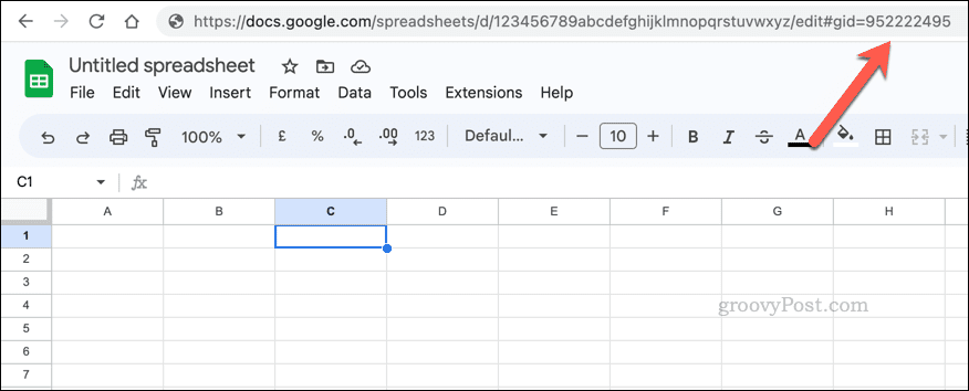 Primjer vrijednosti GID lista u Google tablicama