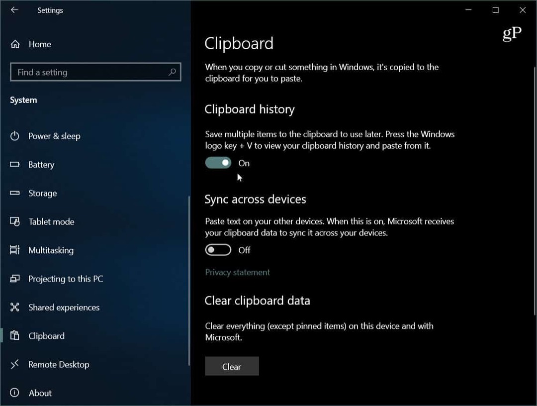 Kako koristiti novi oblak međuspremnika na sustavu Windows 10 1809