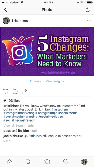 instagram promo post