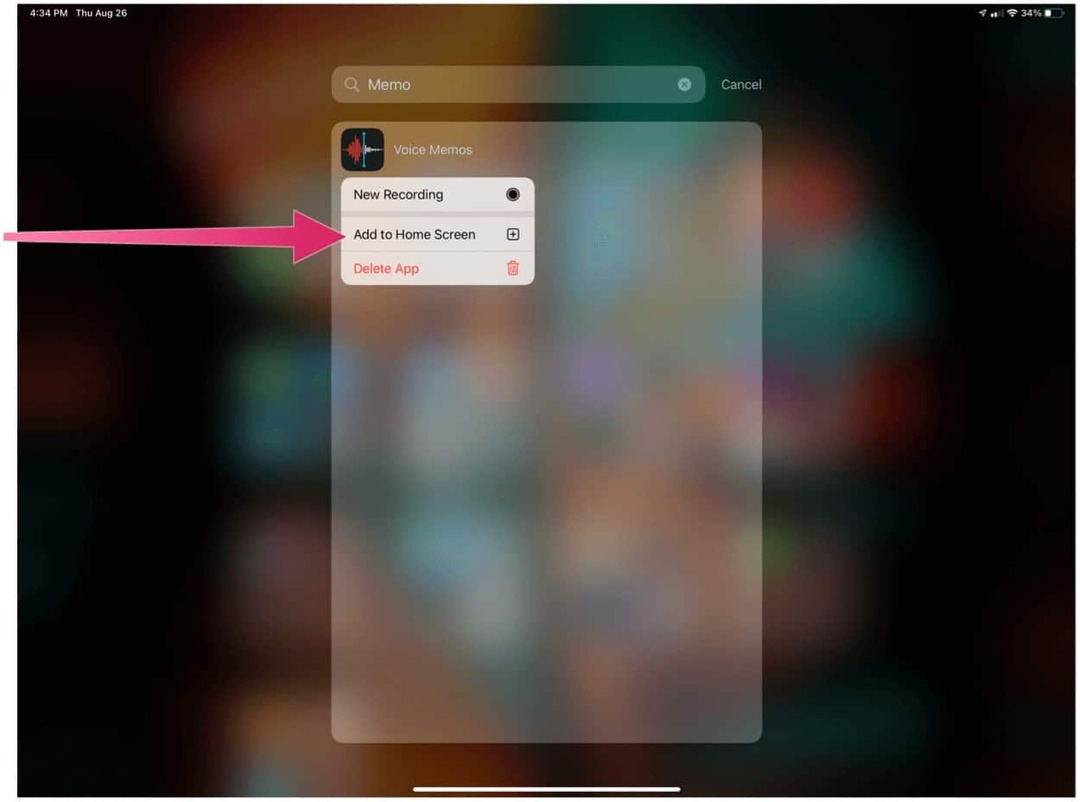 iPad dodaje aplikaciju na početni zaslon