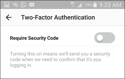 instagram dva faktora autentifikacija