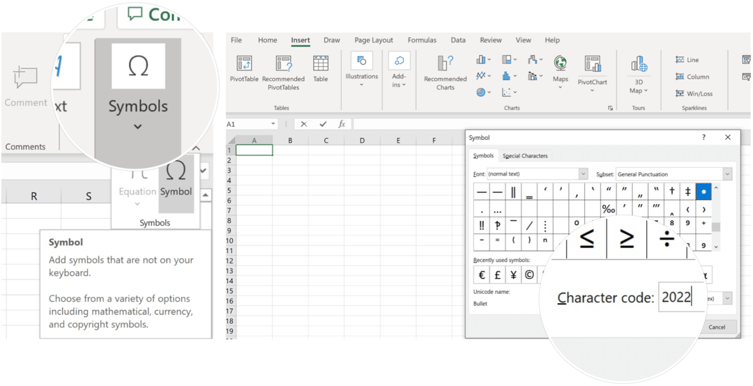 Umetnite simbol u Microsoft Excel