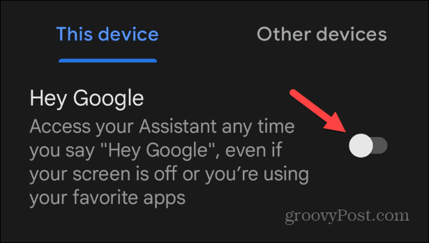 Onemogući Google Assistant