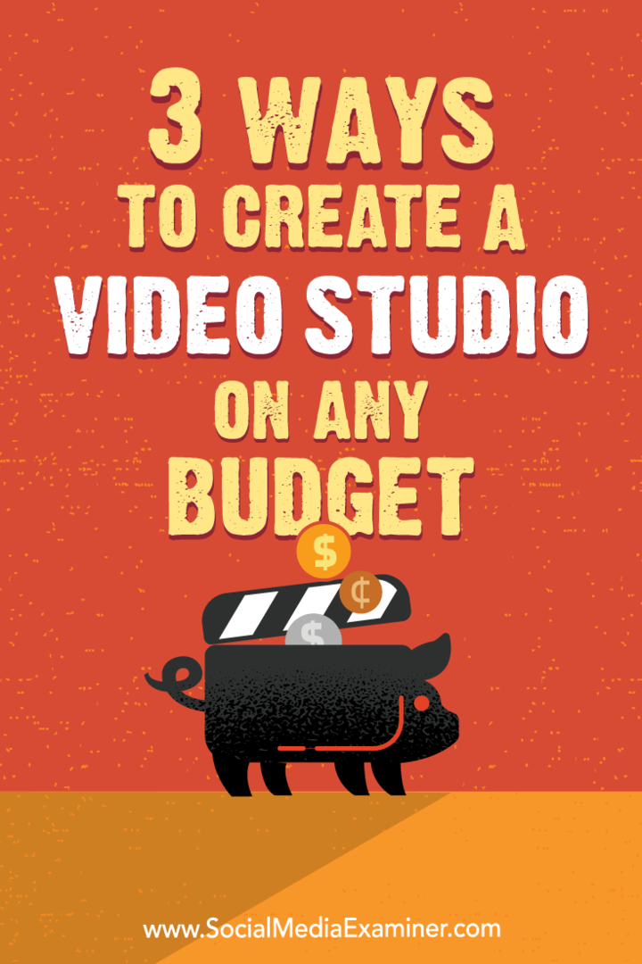 3 načina za stvaranje video studija za bilo koji proračun, Peter Gartland na Social Media Examiner.