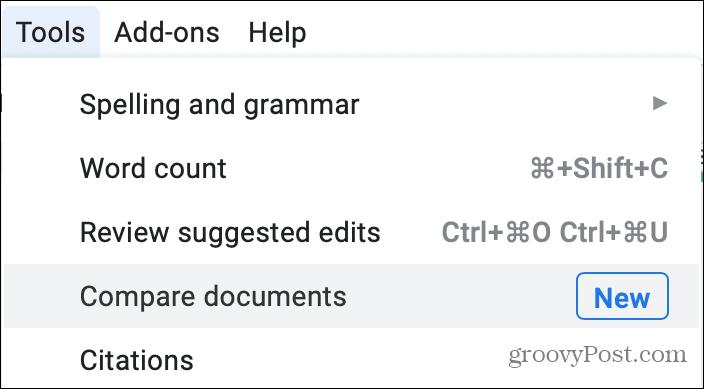 Alati Usporedite dokumente u Google dokumentima