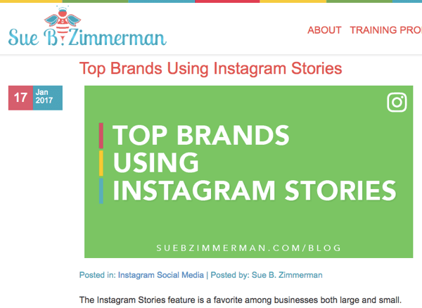 Pobjednica Top 10 blog natječaja Social Media Examiner 2017, Sue B. Zimmerman.