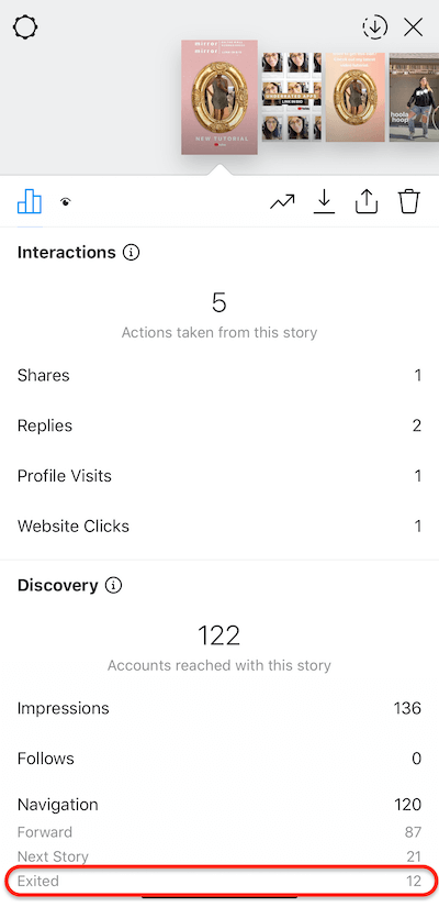 podaci o instagram pričama koji prikazuju gledatelje koji su uredili feed vijesti iz vaše priče