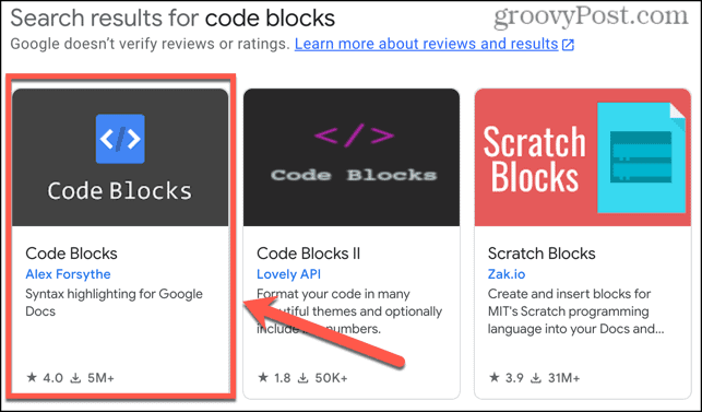 dodatak za blokiranje koda google docs