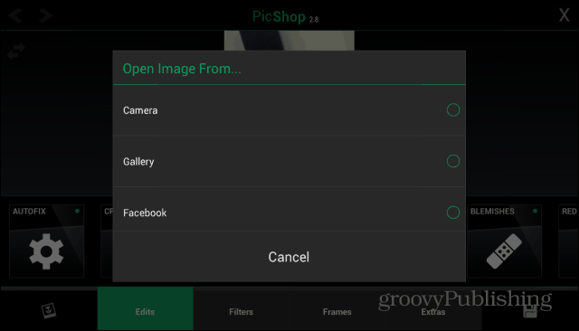 PicShop Android učitava sliku