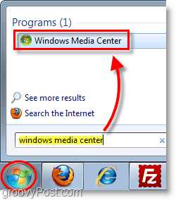 Windows 7 Media Center - otvorite Windows Media Center