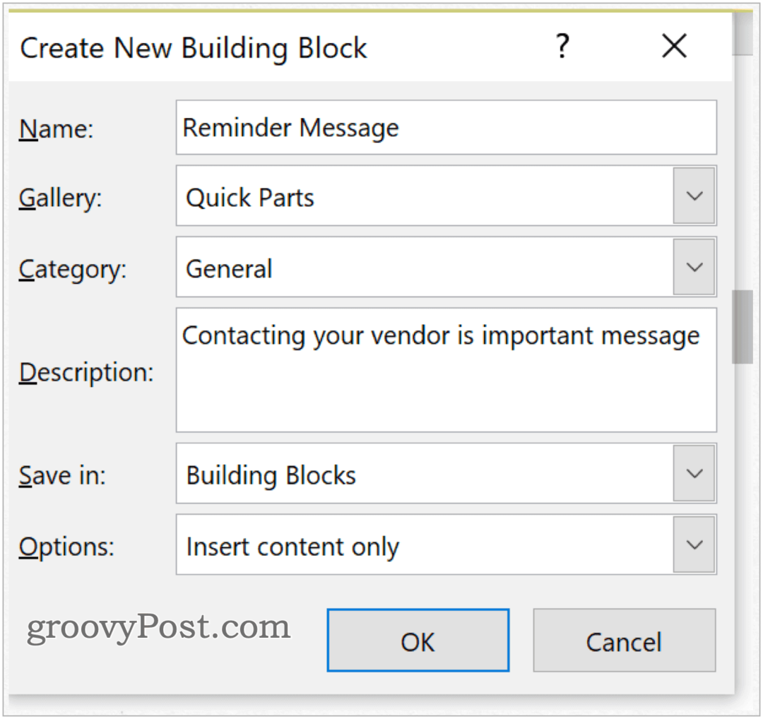 Kako koristiti građevinske blokove u programu Microsoft Word