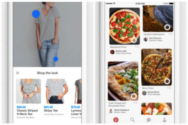Pinterest je također predstavio dva nova gumba, Kupite izgled i Instant ideje, kako biste lakše nego ikad pronašli ideje na Pinterestu i iz svijeta oko vas.
